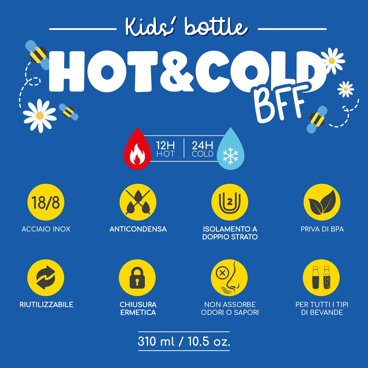 Borraccia Termica per Bambini 310ml - Hot&Cold BFF Kitty - Legami
