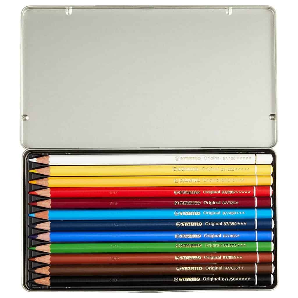 STABILO Original Arty – Set da 12 Pastelli in Scatola di Metallo