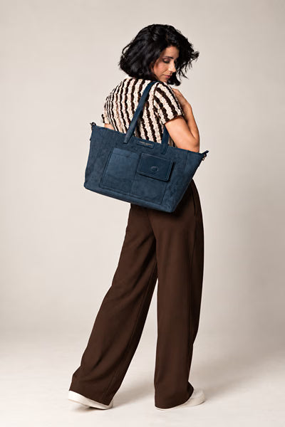Borsa a Spalla Core Marrone e Blu – Campo Marzio