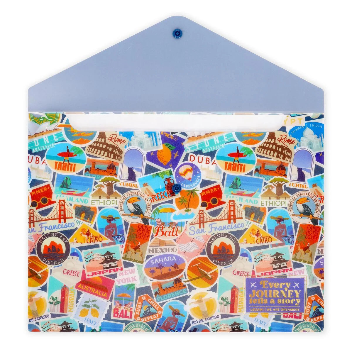 Legami Cartelletta Portadocumenti Fold & Order – Travel Stickers