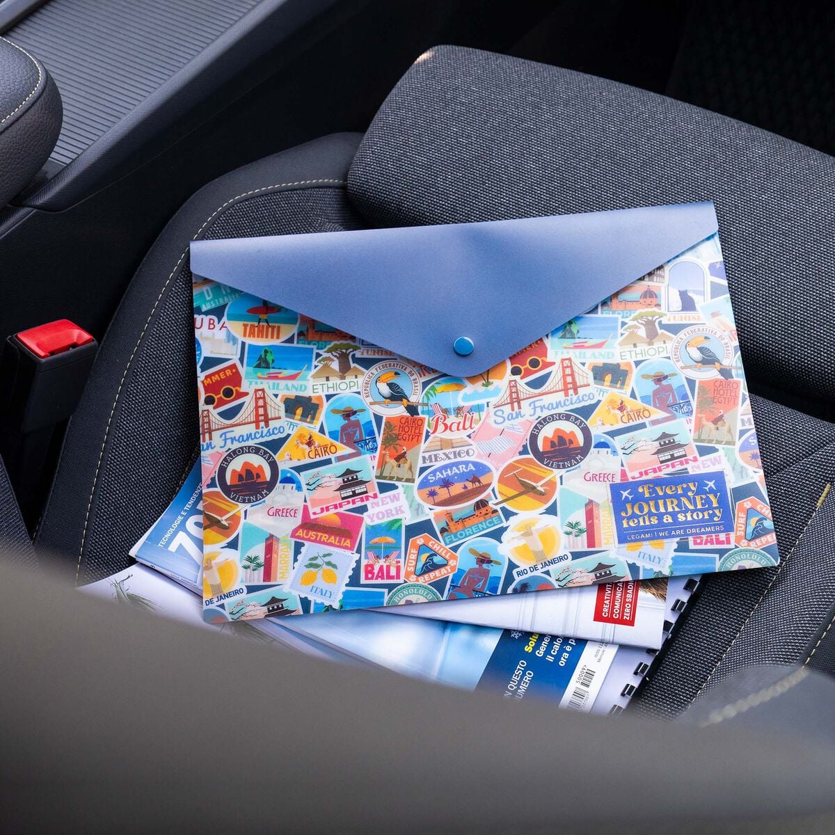 Legami Cartelletta Portadocumenti Fold & Order – Travel Stickers