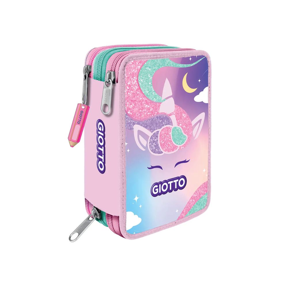 Astuccio 3 Zip Giotto Catty Candy  Unicorn