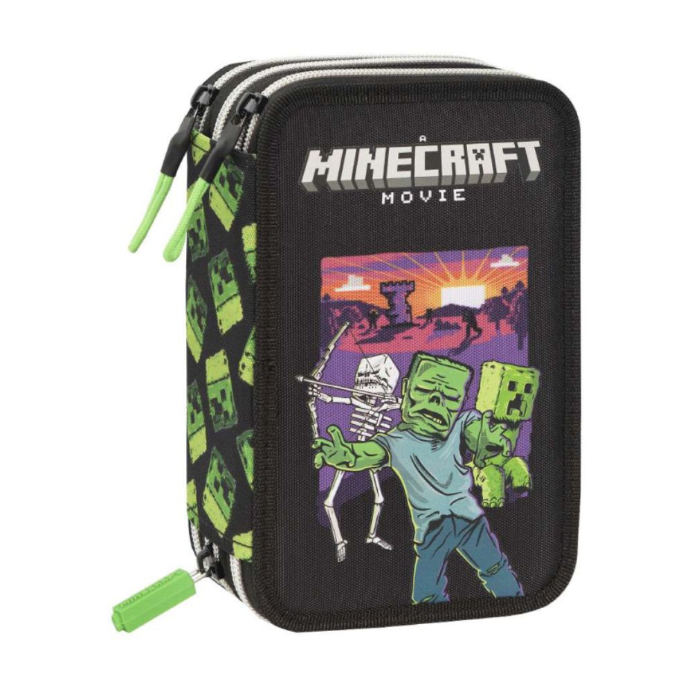 Astuccio 3 Zip con Corredo Minecraft Movie - Franco Cosimo Panini
