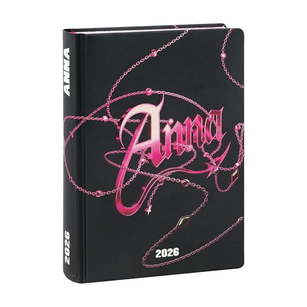 Diario Scuola Agenda Medium 2025-2026 Anna Pepe Black