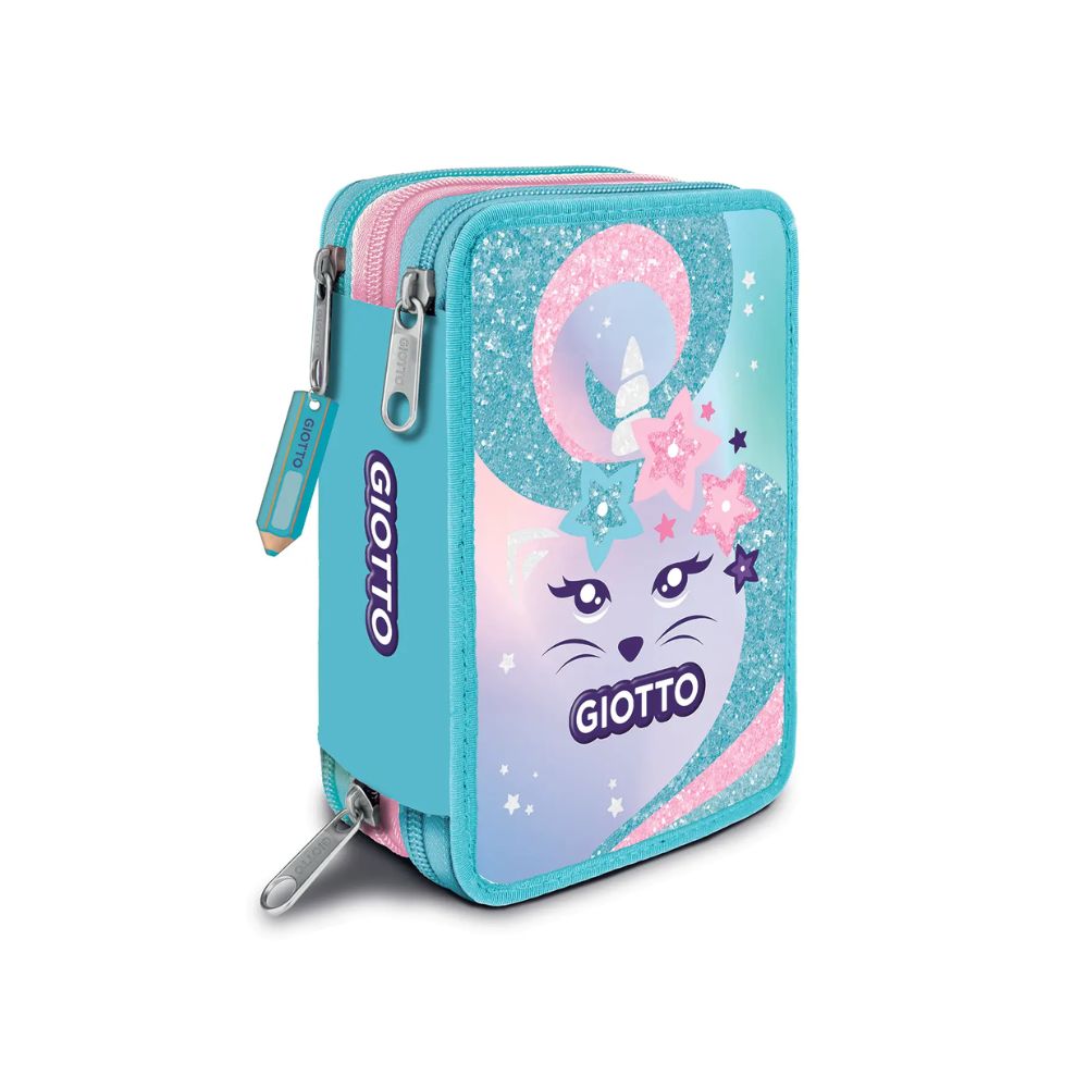 Astuccio 3 Zip Catty Candy Cat Giotto