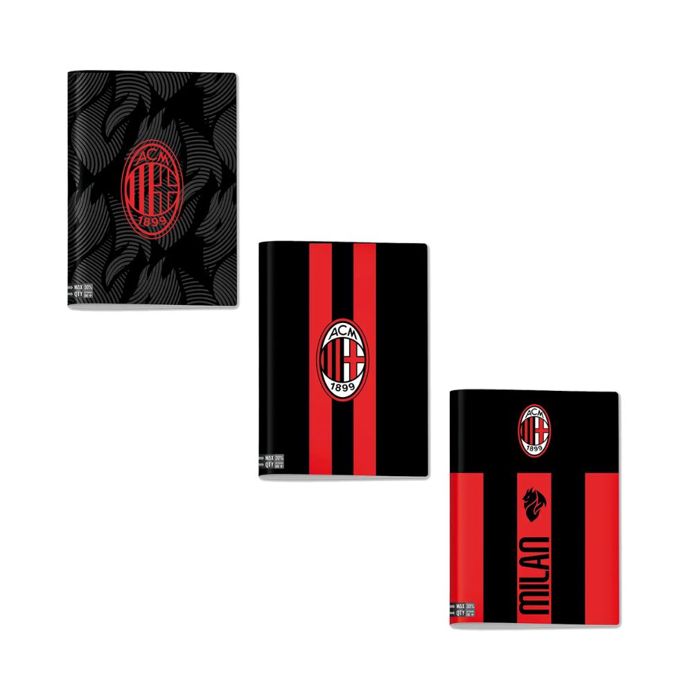 Set da 5 Quaderni A4 Maxi MILAN quadretti 5 mm (modelli assortiti)-Seven