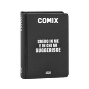 Agenda Comix 2025-2026 Standard 16 mesi Nero e Bianco