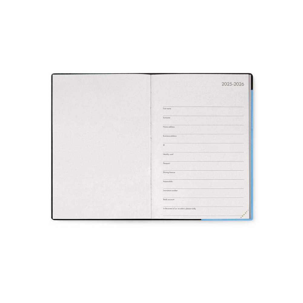 Agenda Giornaliera 12 Mesi Medium 2025/2026 – Azzurro - Legami