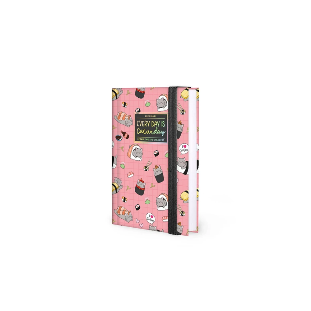 Agenda 12mesi Giornaliera Small Photo Daily Sushi Cat 2026 | Legami