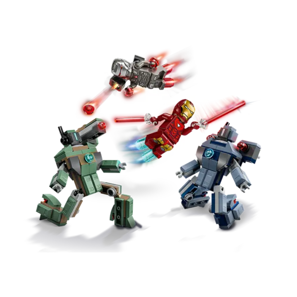 LEGO® Marvel – Iron Man e War Machine contro i droni di Hammer