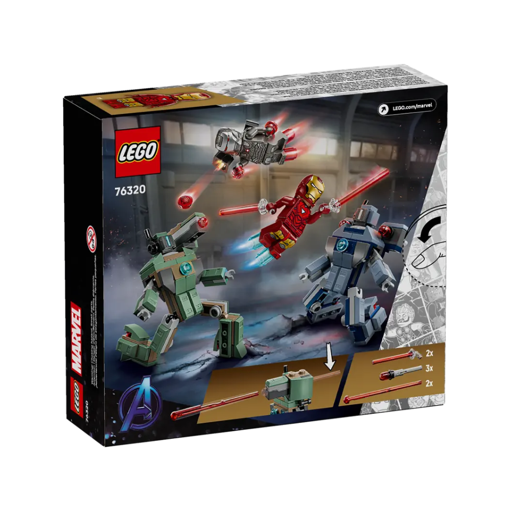 LEGO® Marvel – Iron Man e War Machine contro i droni di Hammer