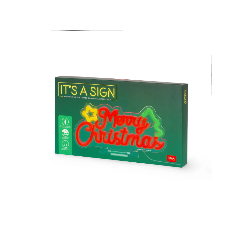 Lampada Led Effetto Neon - Merry Xmas - It's a Sign - Legami