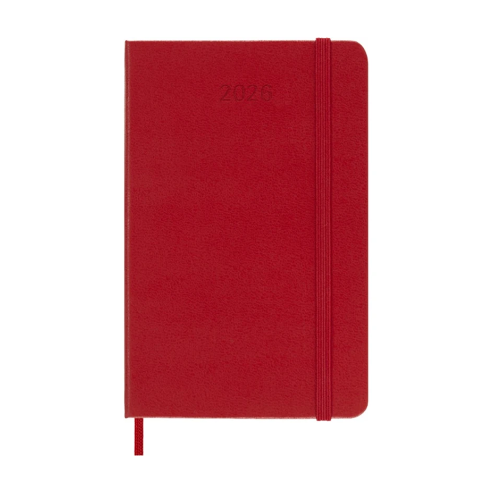 Agenda Pocket Giorno Gg Rigida 2026 Rossa | Moleskine