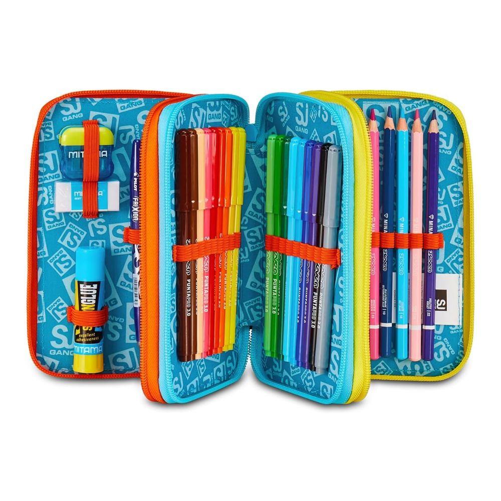 SJ GANG STYLE JAM GANG – Astuccio 3 Zip Dragon Glide, Completo di Accessori, Blu