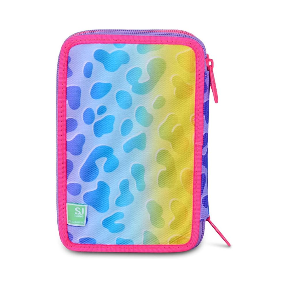 SJ GANG STYLE JAM GANG – Astuccio Scuola 3 Zip Cat&Air Rosa - SEVEN