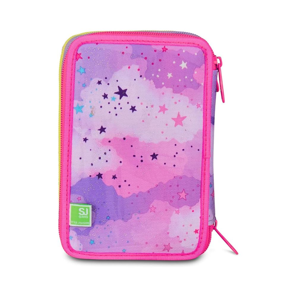 SJ GANG STYLE JAM GANG – Astuccio Scuola 3 Zip Fable Journey Rosa - SEVEN