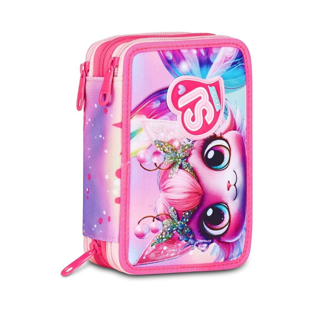 SJ GANG STYLE JAM GANG – Astuccio 3 Zip Cat Led Rosa - SEVEN