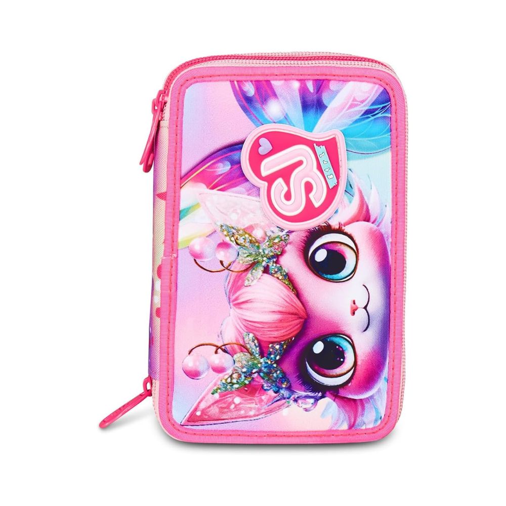 SJ GANG STYLE JAM GANG – Astuccio 3 Zip Cat Led Rosa - SEVEN