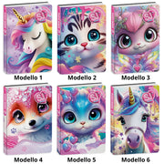 Diario Standard Giornaliero SJ Gang Animali Girl, Datato 2025-2026, 10 Mesi - Fantasie Assortite
