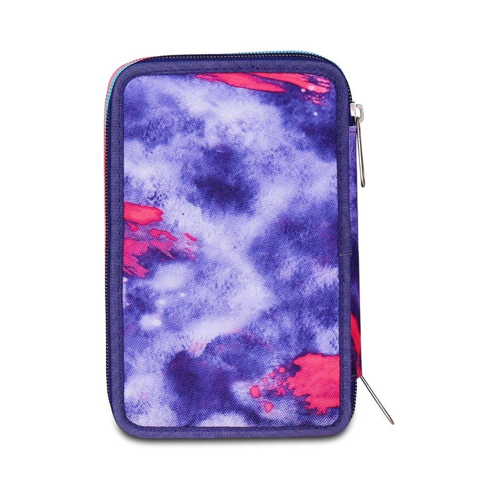 Astuccio Scuola 3 Zip Viola per Bambina - Seven