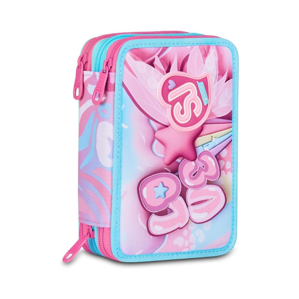 GANG STYLE JAM GANG Astuccio 3 Zip Plushy Rabbit Rosa - SJ