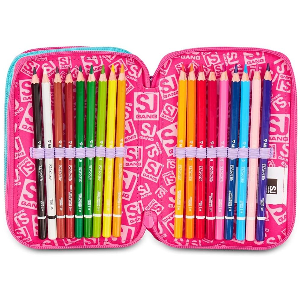 GANG STYLE JAM GANG Astuccio 3 Zip Plushy Rabbit Rosa - SJ