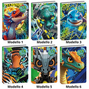 Diario Standard Giornaliero SJ Gang Animali Boy, Datato 2025-2026, 10 Mesi - Fantasie Assortite