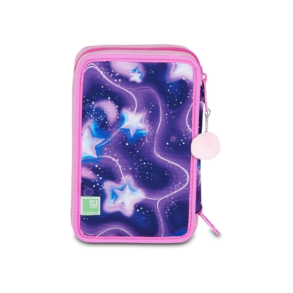 SJ GANG STYLE JAM GANG Astuccio Scuola 3 Zip FLUFFY PINK GIRL