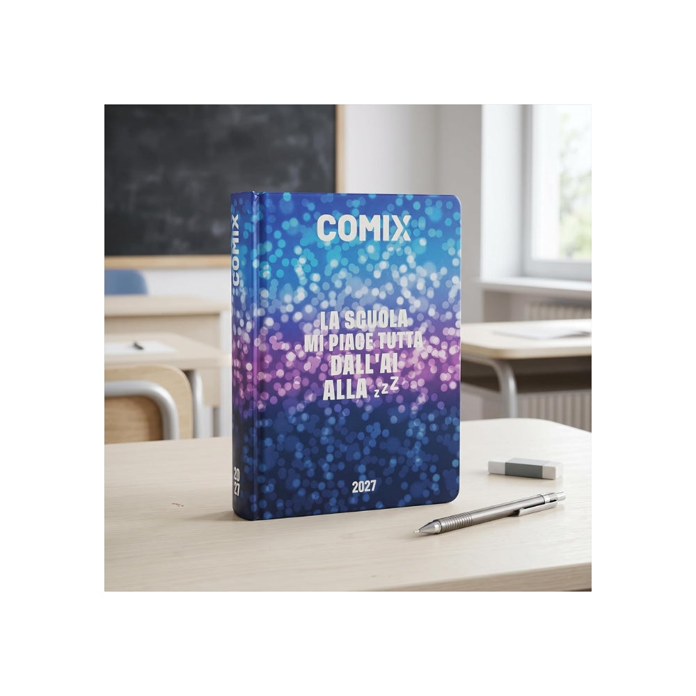 COMIX - Agenda 2027 Giornaliera 16 Mesi, Diario per Scuole Medie e Superiori, con Copertina Rigida