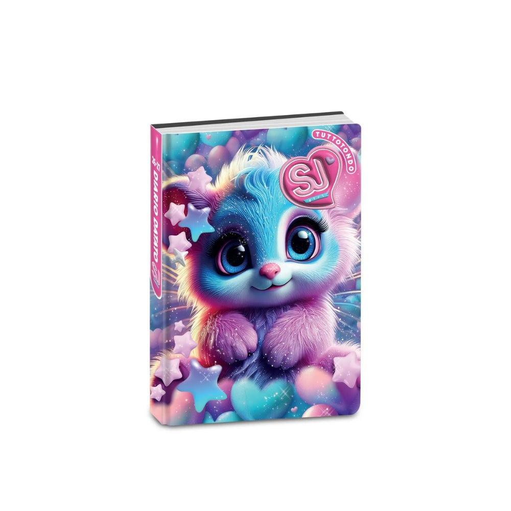 Diario Scuola SJ Gang Animali Girl Agenda Datata 10 Mesi con Segnalibro e Sticker Grafica Assortita