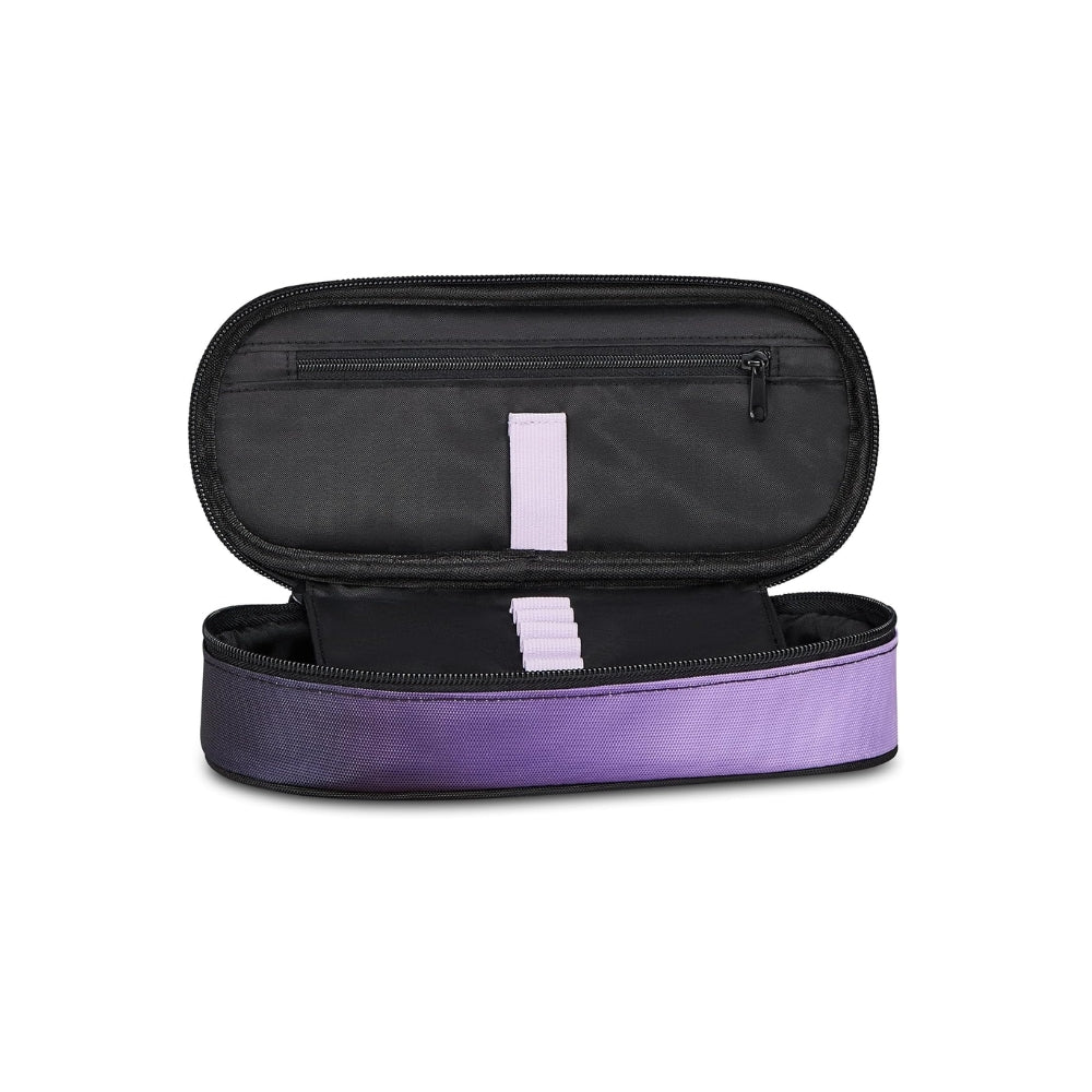 Seven Portapenne Scuola Round Plus SHADE TECH, Rosa, Astuccio con passanti elastici portapenne, Taschino Interno con zip, Accessori Zaino, Scuola media e superiore, Bambina, Ragazza