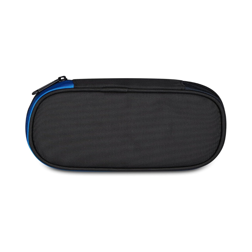 Seven Portapenne Scuola Round Plus SHADE TECH, Blu, Astuccio con passanti elastici portapenne, Taschino Interno con zip, Accessori Zaino, Scuola media e superiore, Bambini, Ragazzi