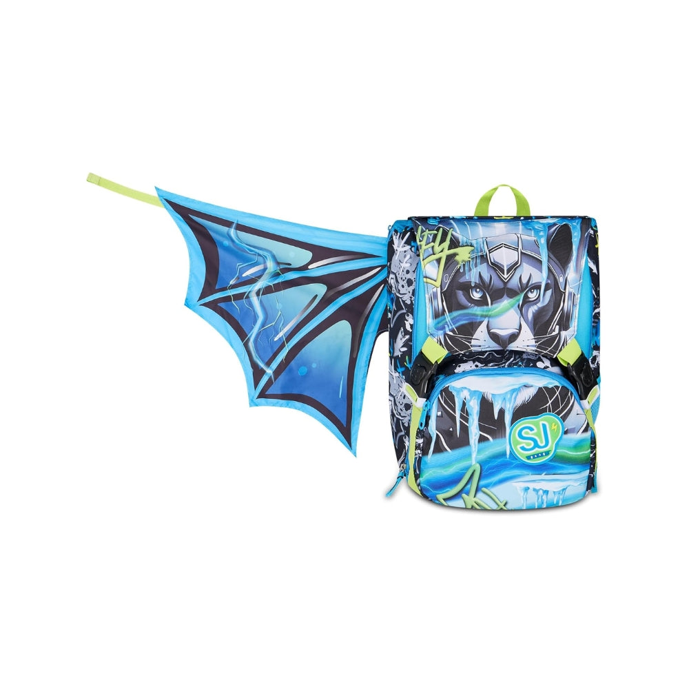 SJ Gang Style Jam Gang Zaino Scuola Estensibile Big Glace Panther Boy – Celeste, 24 L