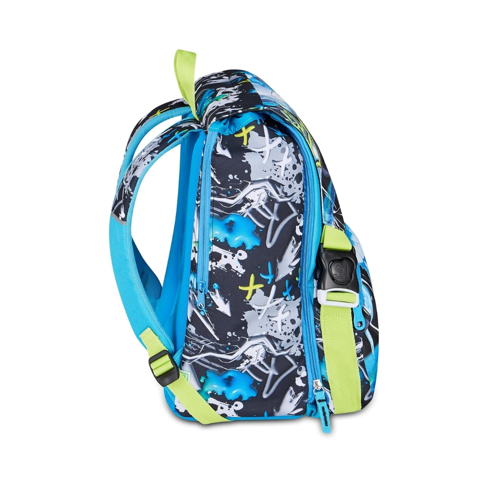 SJ Gang Style Jam Gang Zaino Scuola Estensibile Big Glace Panther Boy – Celeste, 24 L