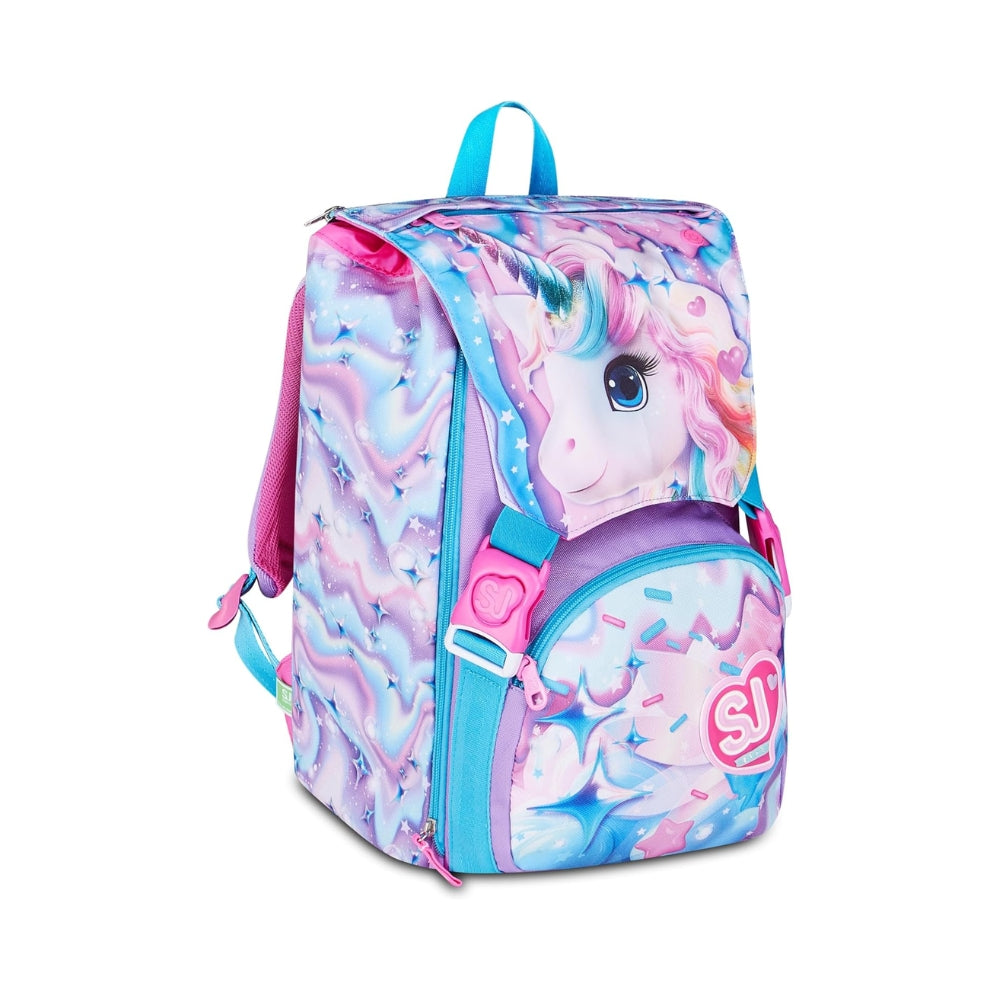 SJ Gang Style Jam Gang Zaino Scuola Estensibile Big LED Unicorn Girl – Rosa, 24 L