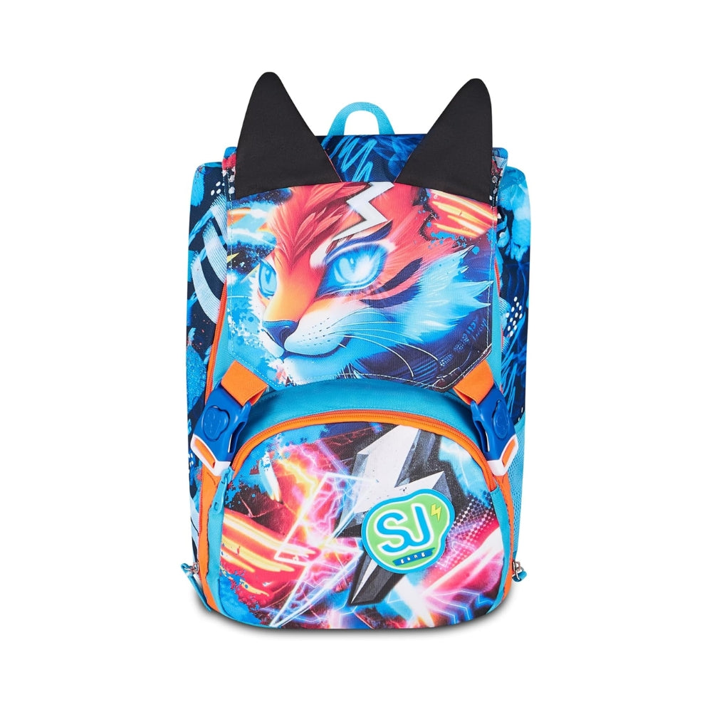 SJ Gang Style Jam Gang Zaino Scuola Estensibile Big Speed Animal Boy – Celeste, 24 L