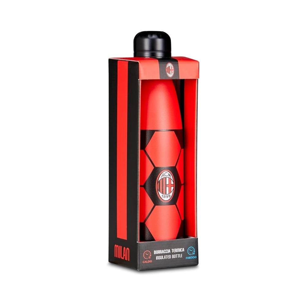 Seven Borraccia Termica Milan – Rosso, 500 ml, Acciaio Inox, Prodotto Ufficiale