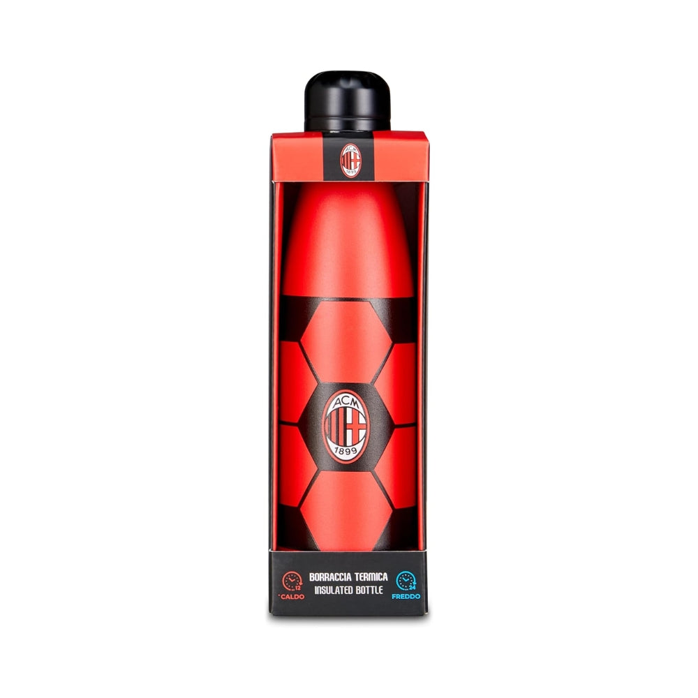 Seven Borraccia Termica Milan – Rosso, 500 ml, Acciaio Inox, Prodotto Ufficiale