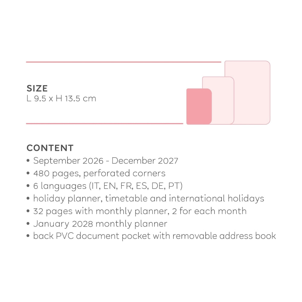 Legami – Agenda Giornaliera Fotografica 2026-2027 Flowers Small 16 Mesi