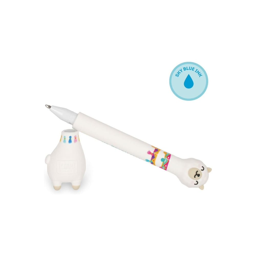 Legami Penna a Sfera Llama con Base - Stand-Ink Ovation - Tema Lama - Inchiostro Blu