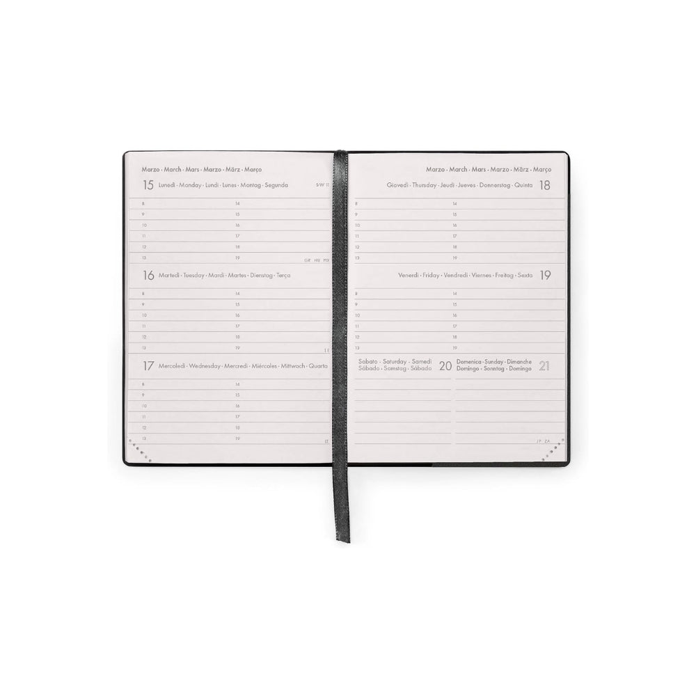Legami - Agenda Settimanale Small 2027, Black Suit, 12 Mesi, 9.5 x 13.5 cm