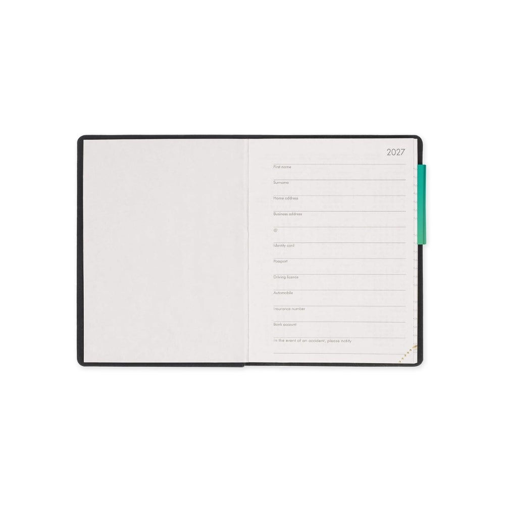 Legami - Agenda Settimanale Mini 2027, Shades of Green, 12 Mesi, 8 x 11 cm