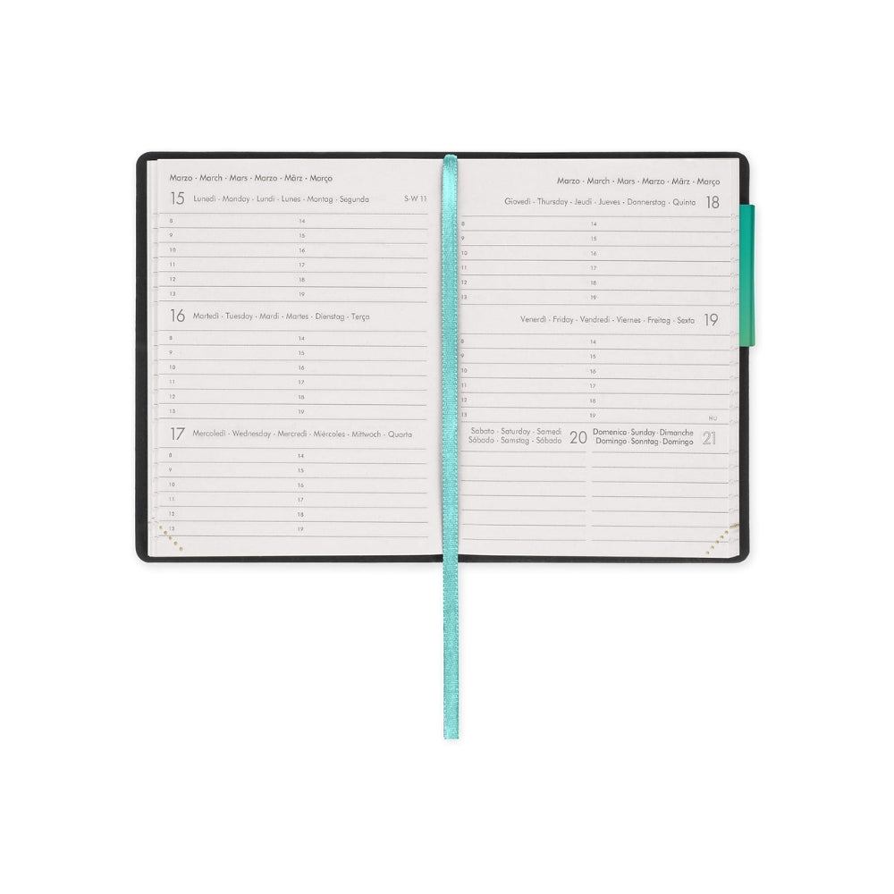 Legami - Agenda Settimanale Mini 2027, Shades of Green, 12 Mesi, 8 x 11 cm