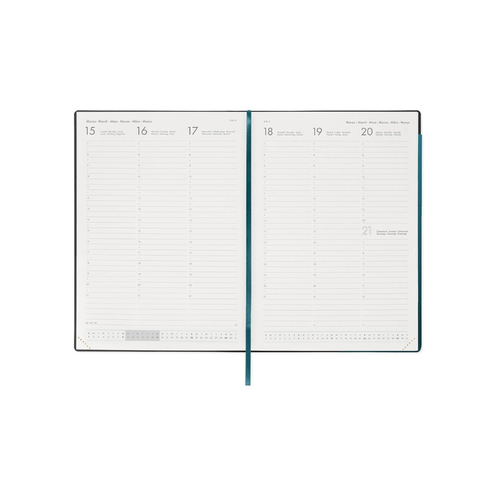 Legami - Agenda Settimanale Maxi 2027, Deep Teal, 12 Mesi, 19.5 x 26.5 cm
