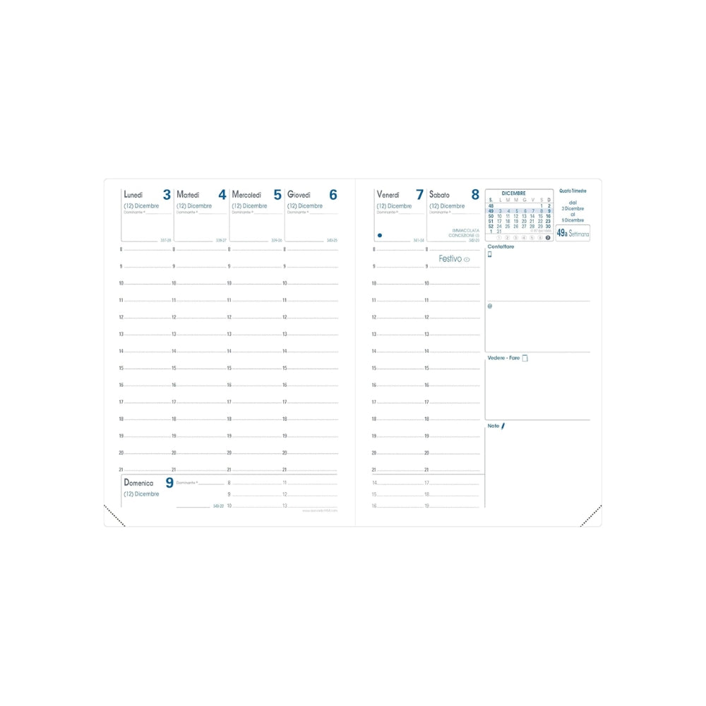 Agenda Quo Vadis 003099Q RIGIRO 2027 colore Nero