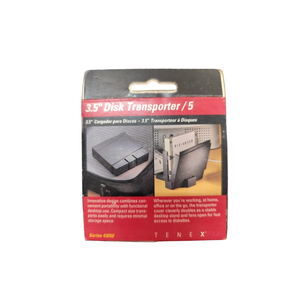 TENEX 3.5" Disk Transporter / 5 – Custodia Rigida per 5 Floppy Disk da 3,5"