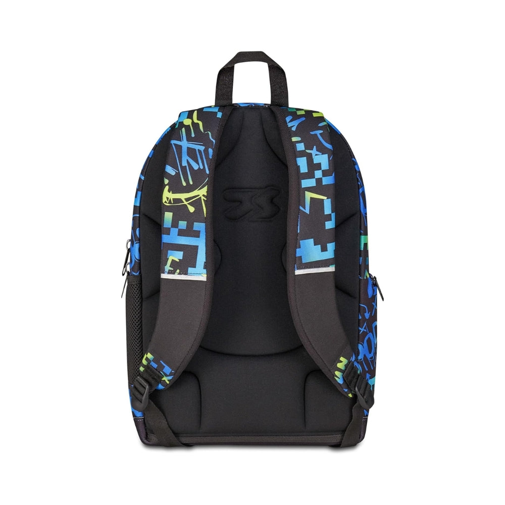 Zaino Scuola Seven Dual Blu e Arancione con Scomparto PC e Tasca Porta Borraccia