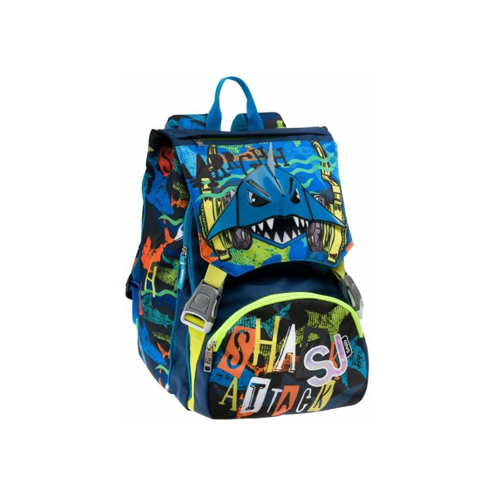 Zaino scuola Sdoppiabile Big Sj Gang Animali Flip-3d Sj Boy, Blue Deep - 27 x 41 x 16 cm