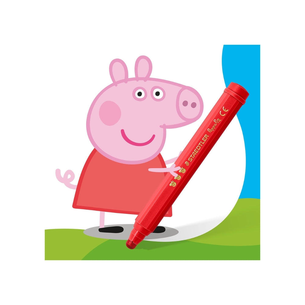 STAEDTLER Noris junior Pennarelli Peppa Pig set da 6 – Pennarelli per bambini con punta extra spessa
