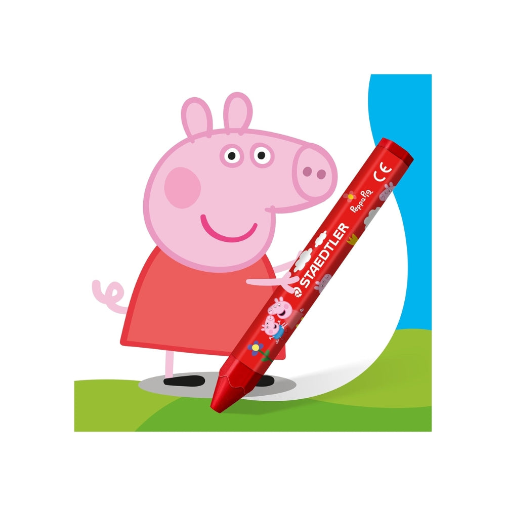 STAEDTLER Noris junior Pastelli a cera Peppa Pig set da 6 – Pastelli spessi per bambini